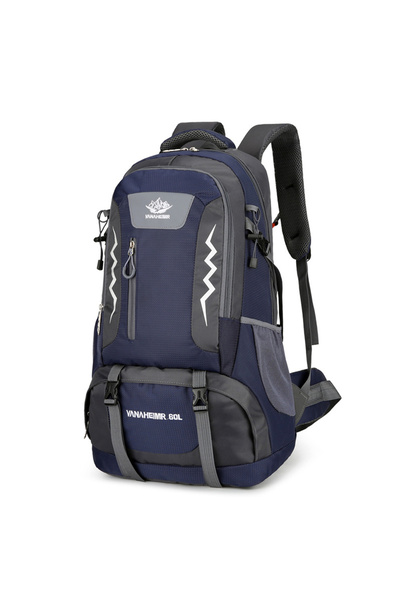 Choice حقيبة ظهر للمشي لمسافات طويلة باللون الأزرق الداكن بسعة 60 لترًا مقاوم...