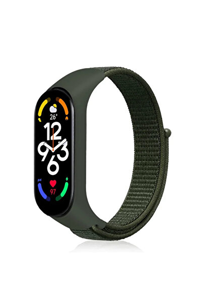 Choice حزام بديل ناعم قابل للتعديل لساعة Mi Band 4 3 باللون الزيتوني الداكن 0...