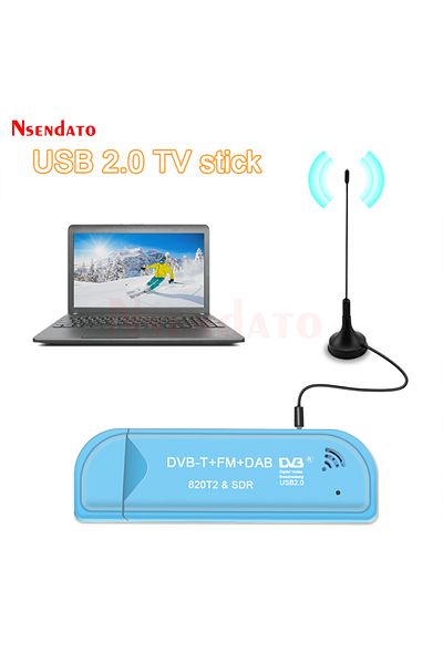 Nsendato no Battery Blister Blue Digital RTL2832U & R820T2 USB2.0 Smart DVB-T SDR TV Stick Tuner DVB-T+FM+DAB