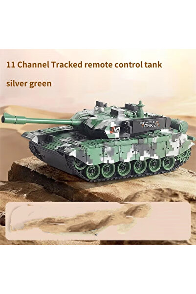 Choice 11CH دبابة Rc فضية خضراء 33 سم يتم التحكم بها عن بعد دبابات حربية زاحفة سيارة مركبة معركة نموذج كهربائي El