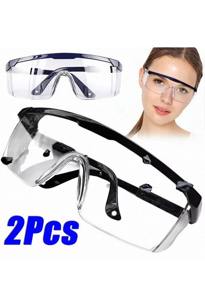 Choice Black 2pcs Anti-splash Work Safety Glasses Eye Protecting Lab Goggles Protective Industrial Wind Dus