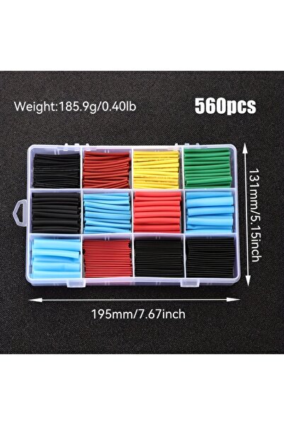 Choice1 560 قطعة 560/580/800 قطعة أنابيب الانكماش الحراري 2:1، مجموعات أنابيب...