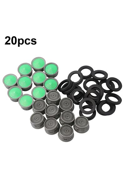 Choice 20Pcs Faucet Aerator Flow Restrictor Replacement Parts Insert Sink Aerator Basin Tap Filter Fauce...
