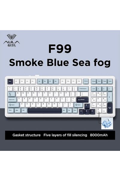 Choice Black and White Aula F99 Gaming Mechanical Keyboard Three Mode 2.4g Wireless Bluetooth Wired Hot Swa