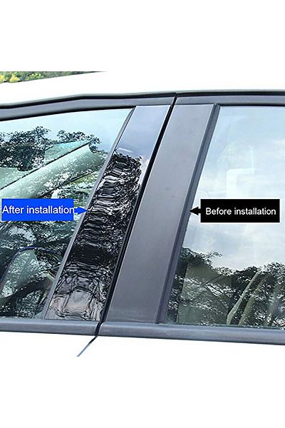 Choice Fit For Jeep Compass 2007-2012 2013 2014 2015 Gloss Paino Black Pillar Posts Door Side Window Dec...