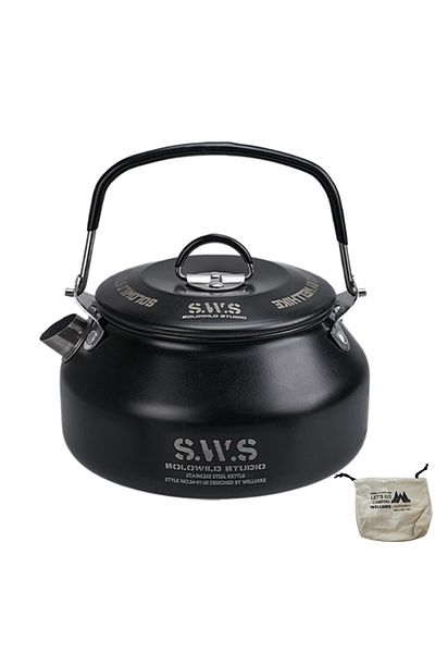 Choice Black 0.8L Portable Hiking Kettle with Handle Ultralight Coffee Kettle Anti-Slip Lightweight Coffee