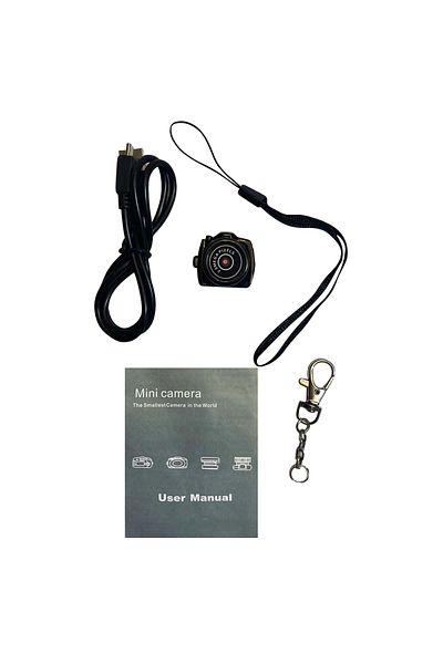 occkic Black Y2000 Tiny Camera HD Video Audio Recorder Car Sport Micro Cam Webcam With Mic 20W Camcorder Sm