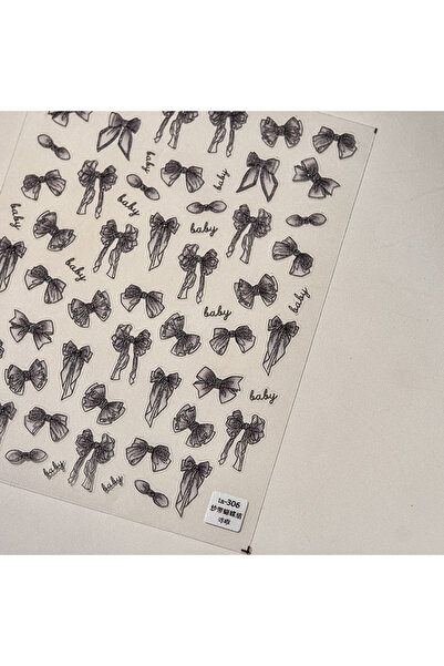 Choice1 ملصقات أظافر على شكل ربطة عنق يابانية 5D 2024 شريط طويل من الدانتيل ل...