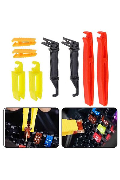 Choice 8Pcs Car Fuse Puller Fuse Clip Tool Extractor Removal Universal Mini Plastic Blade Fuse Puller Fo...