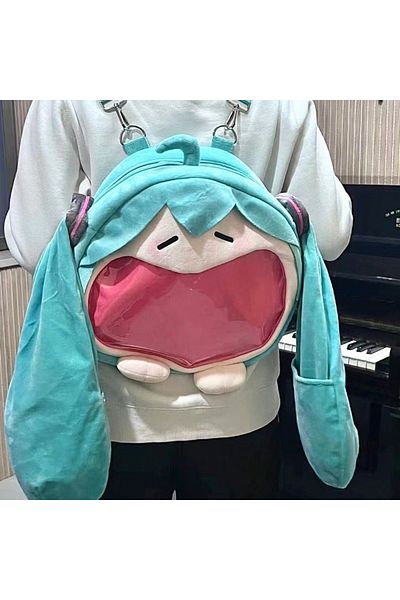 Choice Backpack Anime Hatsune Miku Bag Q Version Kawaii Figure Plush Bag Model Doll Plush Stuffed Toy Shoul