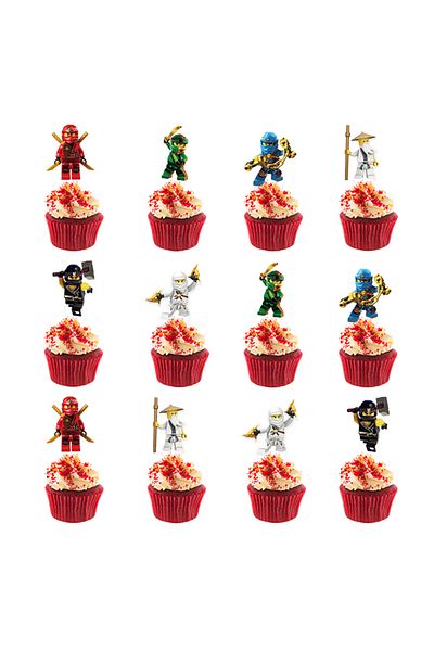 Choice 12 pcs 12pcs Ninjag Cupcake Topper Cake Picks For Kids Birthday Event Party Decor