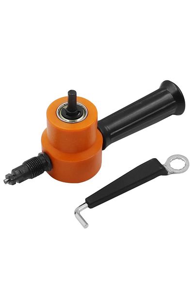 Wnew Set D Adjustable Metal Sheet Cutter Double Head Iron Nibbler Cutting Tool Electric Drill Attachment