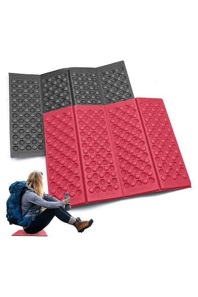Choice وسادة مقعد خارجية قابلة للطي، مقاس 29×39 سم، حمراء، قطعة واحدة، وسائد مقعد حرارية خارجية قابلة للطي، سجادة مقعد خارجية مقاومة للماء