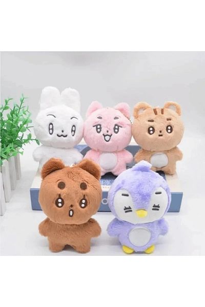 Choice 10cm 5pcs New 5pcs Txt Dolls Kpop Cartoon Soobin Beomgyu Same Plush Keyrings Q Styles Tutu Bar Two-b