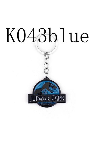 Choice سلسلة مفاتيح معدنية K043-blue من Jurassic Park على شكل ديناصور من Jurassic World للنساء والرجال