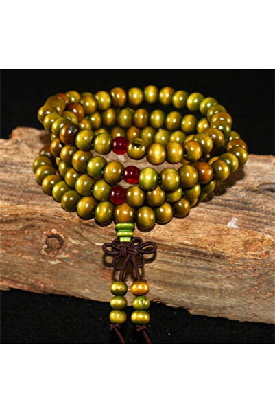 Choice5 سوار من خشب الصندل الطبيعي الأخضر للرجال، سوار من خرز بوذا البوذي للت...