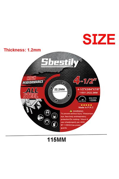 SI FANG 5 pcs 115mm 5pcs 115mm Metal Cutting Disc Angle Grinder Grinding Wheel 4.5Inch Circular Saw Blade S