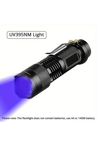 Choice UV Flashlight LED UV Flashlight 395nm Mini Ultraviolet Torch Purple Light Waterproof Lamp 3 Mode Alu