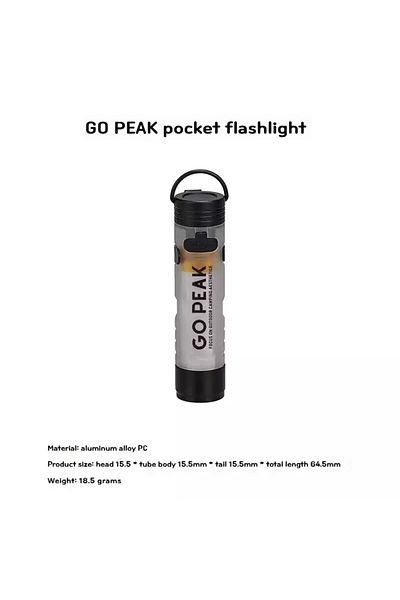 Choice white Gopeak Pocket Mini Flashlight Outdoor Key Clip Cap Ambient Led Long Endurance Disaster Relief