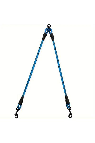 Choice Blue Dual Dog Leash - 360 Swivel No Tangle Walking Leash for Small Dogs - Double the Fun and Safety