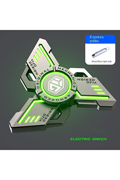 Choice سبينر معدني أخضر متوهج، لعبة سبينر لتخفيف التوتر والضغط، لعبة يد سبينر...