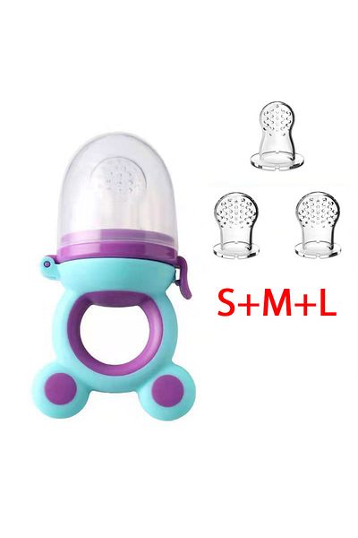 Choice TD1208C-S-M-L عضاضة أطفال، حلمة طعام فواكه لحديثي الولادة، عضاضات سيليكون، قضمة طعام طازج