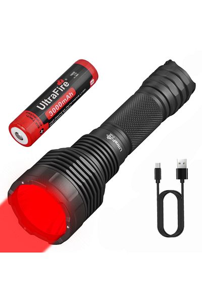 Choice 18650 3000mah C15r Ultrafire C15r Red Light Hunting Flashlight 10w 2 Modes Coyote Light 18650 Usb Ty