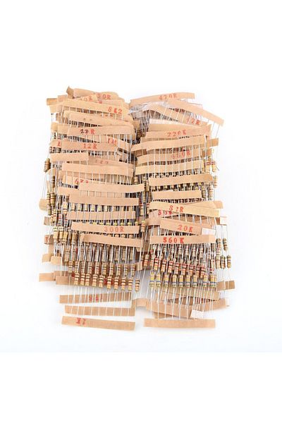Choice 1000PCS Resistor Kit 1/2W 1R-10M ohm 5% Carbon Film Resistor Assortment Kit 100Values for DIY Pro...