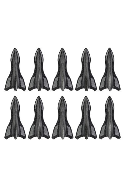 Choice 10pcs carbon pattern 10Pcs Rear Roof Shark Fins Spoiler Wing Kit Universal Car Roof Spoiler Bumper S
