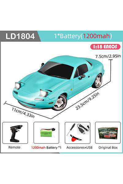 Choice LD1804-B-1B1200-OB LDRC LD1804 سيارة دريفت تعمل بالتحكم عن بعد بمقياس ...