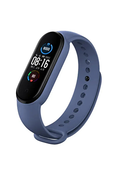 Choice سوار ساعة Mi Band 5 6 7 أزرق داكن 13 لسوار Mi Band 7 6 5 4 3 سوار سيلي...
