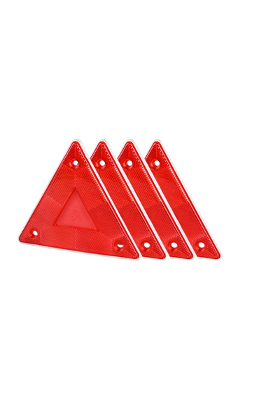Choice 4pcs Truck Warning Reflector Triangle Red Truck Stop Warning Sign Plat...