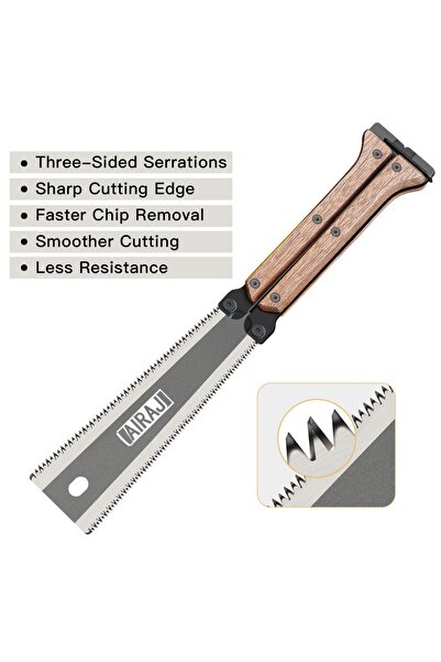 Choice Folding Saw AIRAJ Folding Saw SK5 Steel Pocket Garden Saw Japanese Saw, Flush Cut Trim Saw For Woodw