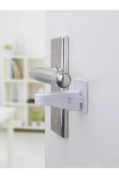 Choice WHITE 1pc- Multi-function door handle lock Child safety lock for cabinet drawer doorstop