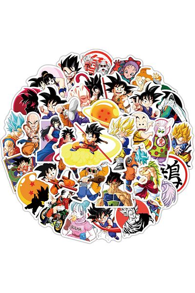 Choice 50pcs Dragon Ball Stickers Pack DIY Decoration Waterproof Phone Case Laptop Skin Cute Anime Stick...