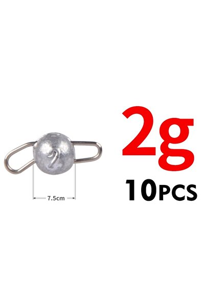 Choice وزن 2 جرام 10 قطع خطاف رأس طُعم صناعي 2 جرام 4 جرام 6 جرام رصاصة ماء ع...