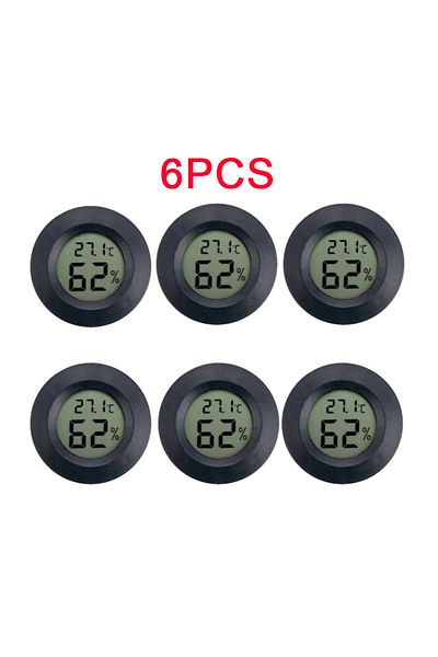 Choice 6PCS Black 6~10PCS -50~ +70 C Mini Digital Thermometer Hygrometer Fridge Freezer Tester Temperature