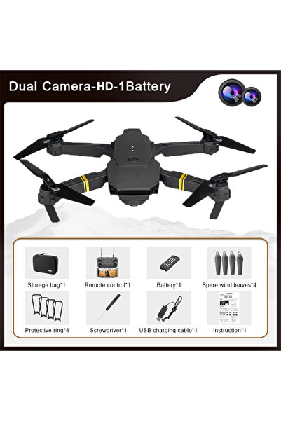 Choice طائرة بدون طيار صغيرة سوداء مزدوجة C-1B KBDFA NEW E58 مزودة بخاصية WiF...
