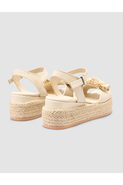 Cabani 100% Genuine Leather Beige Women's Sandals