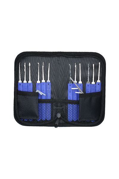 Choice Blue 17 PCS Lock Picking Set with Storage Organize Bag Practice Locksmith Tools Lockpicking Kit for