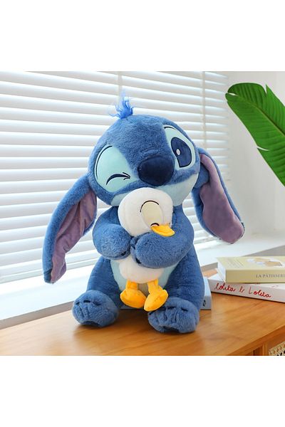 Choice Stitch 32cm Disney Plush Doll 32/42cm Holding Ducks And Ducks Shi Dizai Plush Toys Kawaii Decorative