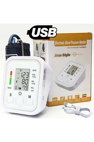 YUKUI With USB Automatic Tonometer Arm Blood Pressure Monitor Pressure Sensor Monitor BP Equipment Digital