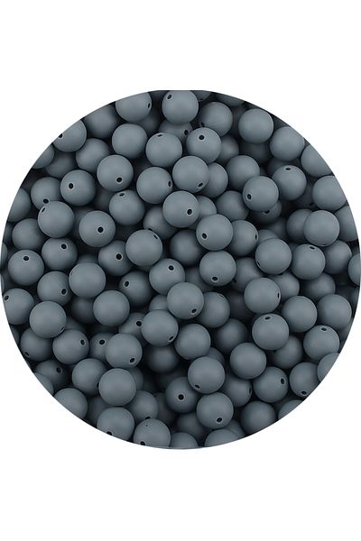 LOFCA Dimgray LOFCA 15mm 20pcs/lot Silicone Loose Beads Safe Teether Round Baby Teething Beads DIY Chewabl