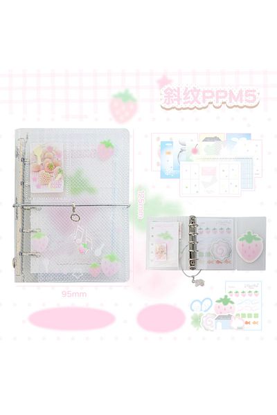 Choice Pink Scrapbooking Supplies Kit, Aesthetic Scrapbook Kit for Bullet Junk Journal, Stationery, M5 Grid