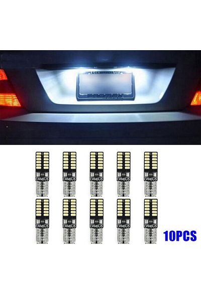 Choice 10pcs 194 W5w T10-3014-24smd Led Canbus Error Free Car License Plate Lights Car Light Bulbs Inter...