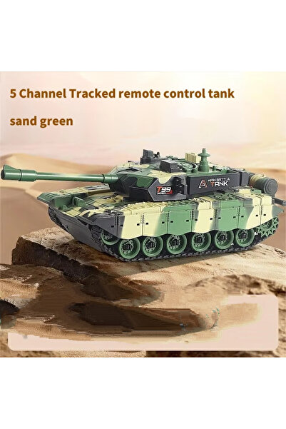 Choice 5CH رمل أخضر 33 سم دبابة Rc للتحكم عن بعد دبابات حربية زاحفة سيارة مرك...