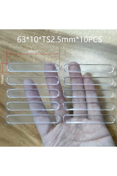 Choice 63X10X2.5mm 10PCS Self Adhesive Silicone Clear Bumpers Wall Protector Furniture Refrigerator Door Ca