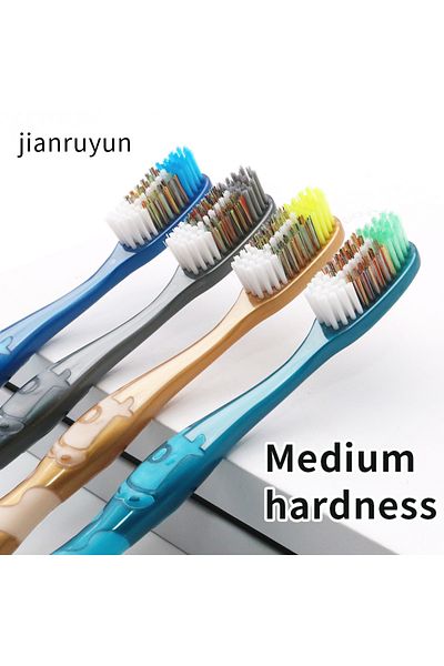 Choice Medium hard bristled toothbrush for adults 8pieces Independent packaging Harder bristles than co...