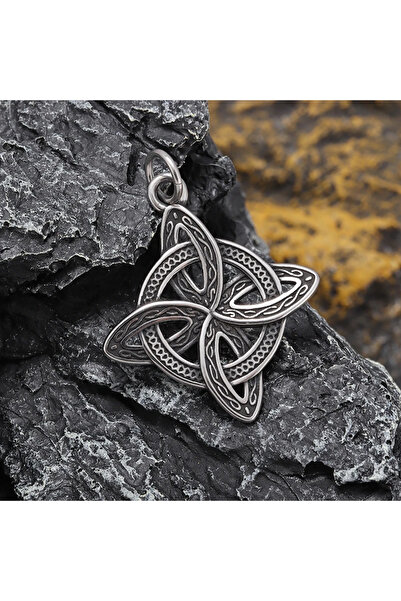 Choice AL20995- قلادة فضية أيرلندية سلتيك عقدة تميمة سحرية قلادة عقدة ساحرة ل...