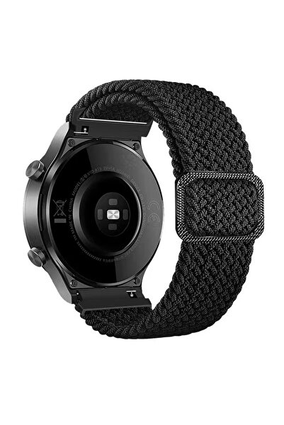 Choice سوار مضفر أسود مقاس 22 مم لساعة Watch 2 Pro/S4/S3/S1 Active/Mi Watch ل...